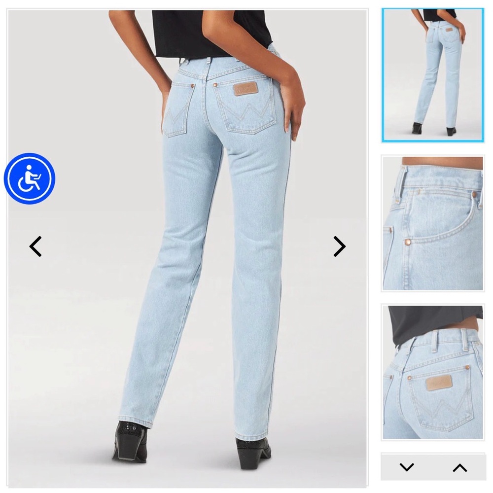 Wrangler Womens Cowboy Cut Slim Fit Jean Bleach